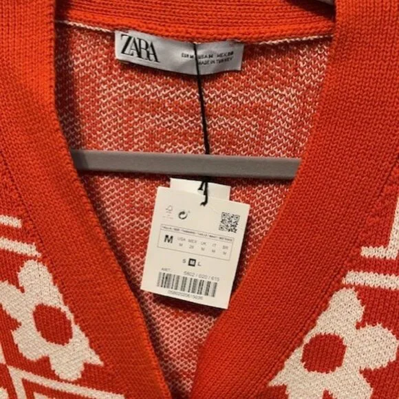 RETRO KNIT JACQUARD FLORAL CARDIGAN - Picture 9 of 16